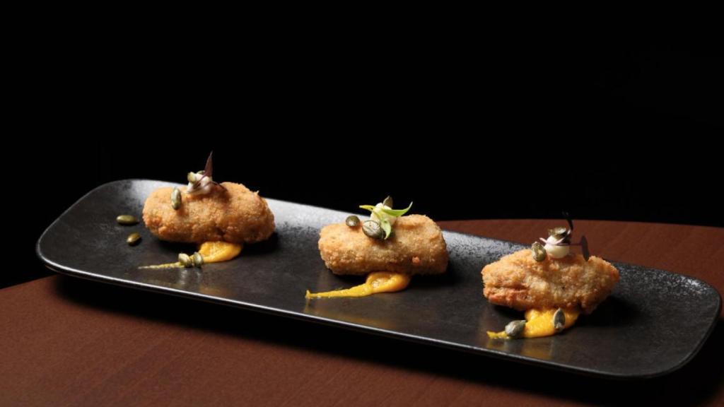 Croquetes de carbassa i formatge de cabra del restaurant Dagma