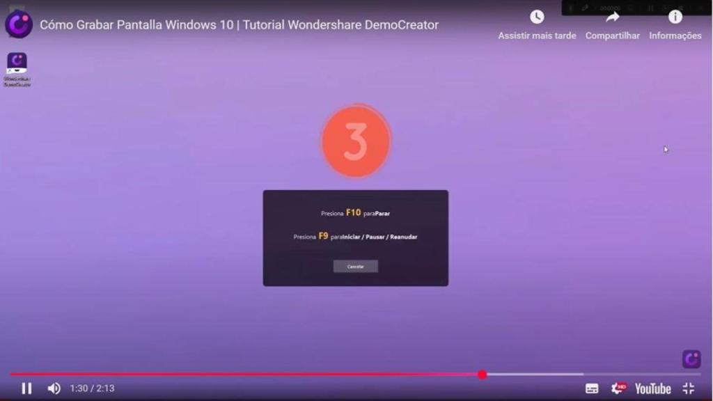 Inicio de la grabación