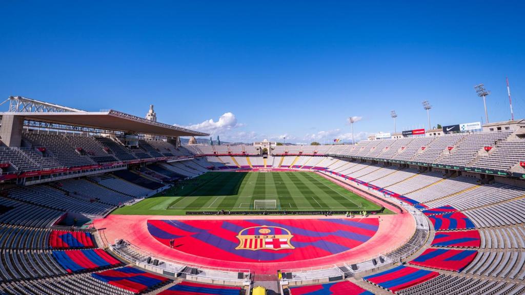 El estadio de MontJuïc, donde juega esta temporada el Barça