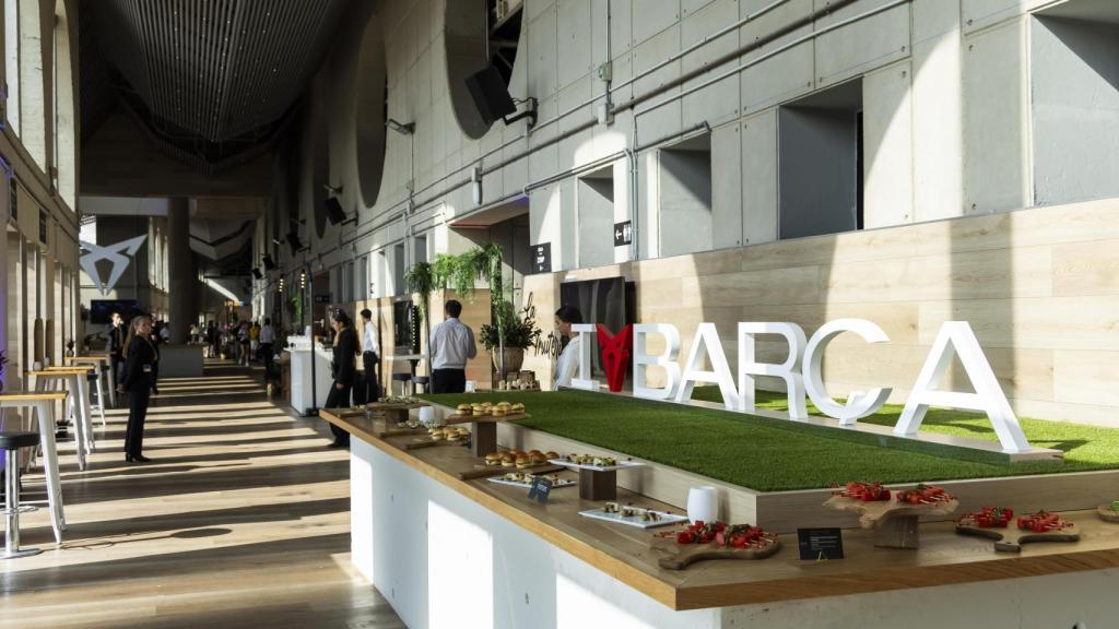 Imagen de la zona VIP en el estadio de Montjuïc que utiliza el Barça