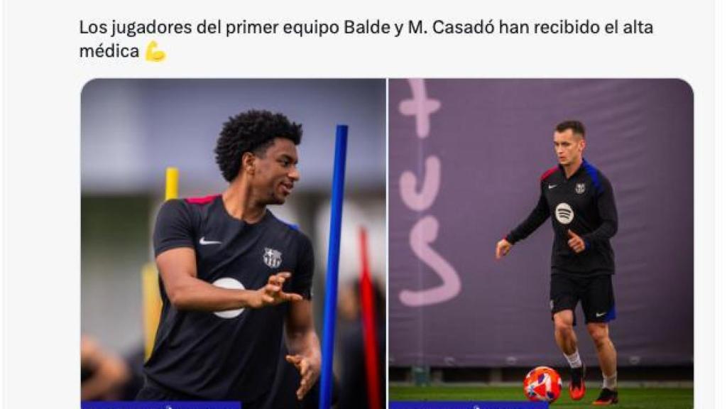 Comunicado del Barça sobre Balde y Casadó