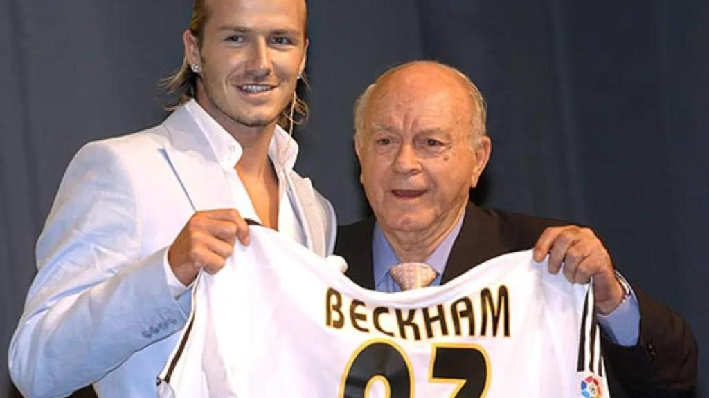 David Beckham, en su presentación con el Real Madrid