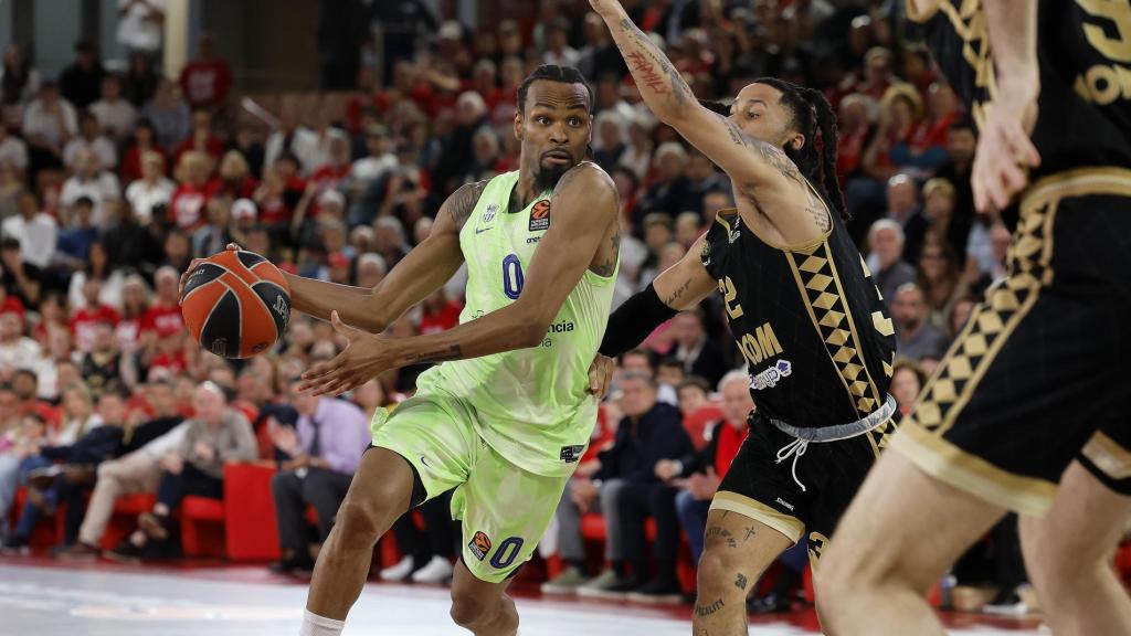 Kevin Punter, durante una acción del Mónaco-Barça de la Euroliga