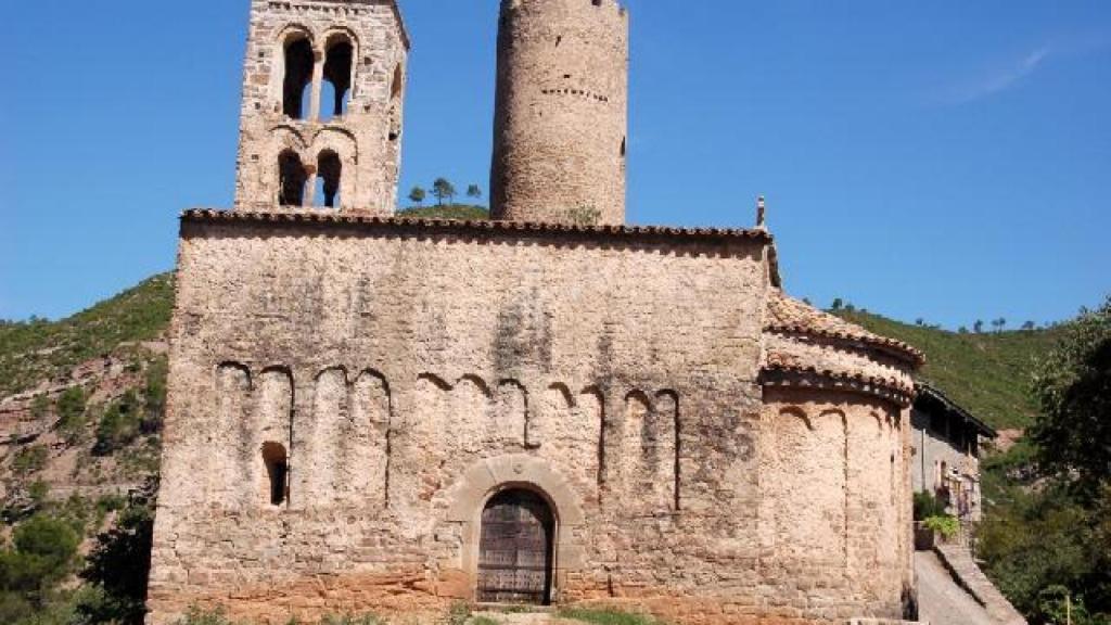 La iglesia de Sant Mateu de Bages en una imagen de archivo