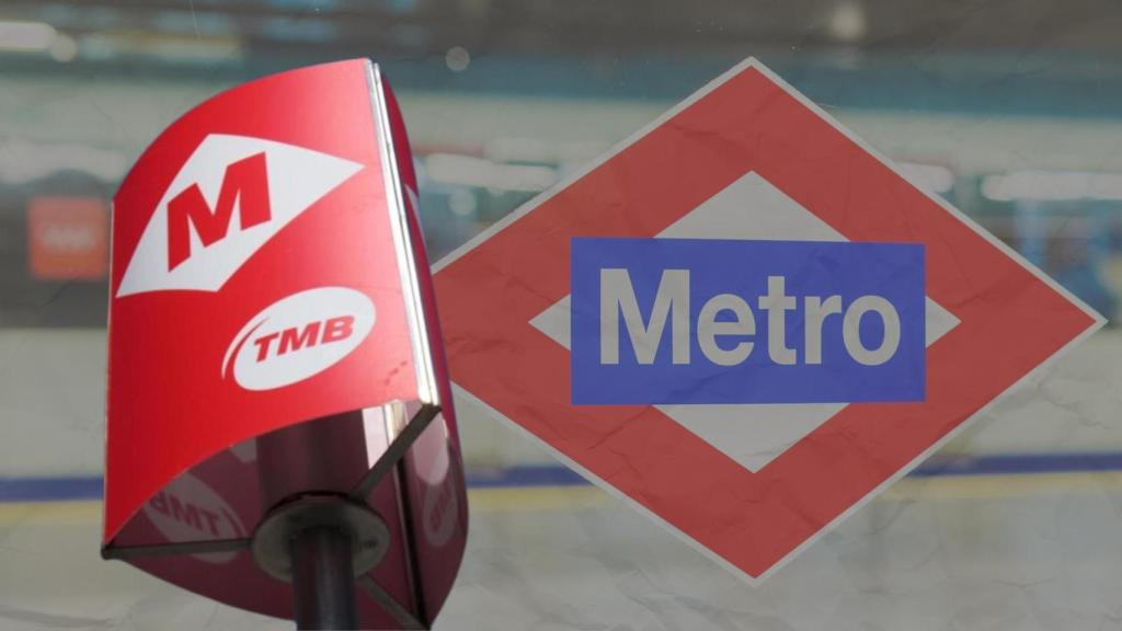 Fotomontaje del metro de Barcelona y el de Madrid