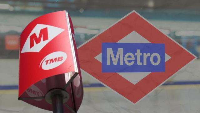 Fotomontaje del metro de Barcelona y el de Madrid
