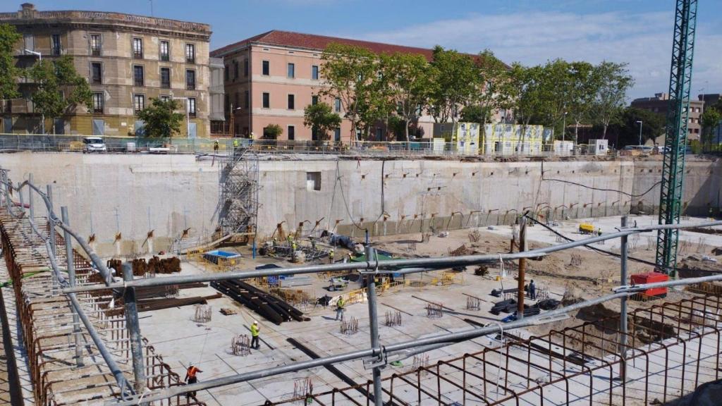Imatge general de les obres a l'antic Mercat del Peix de la Ciutadella.