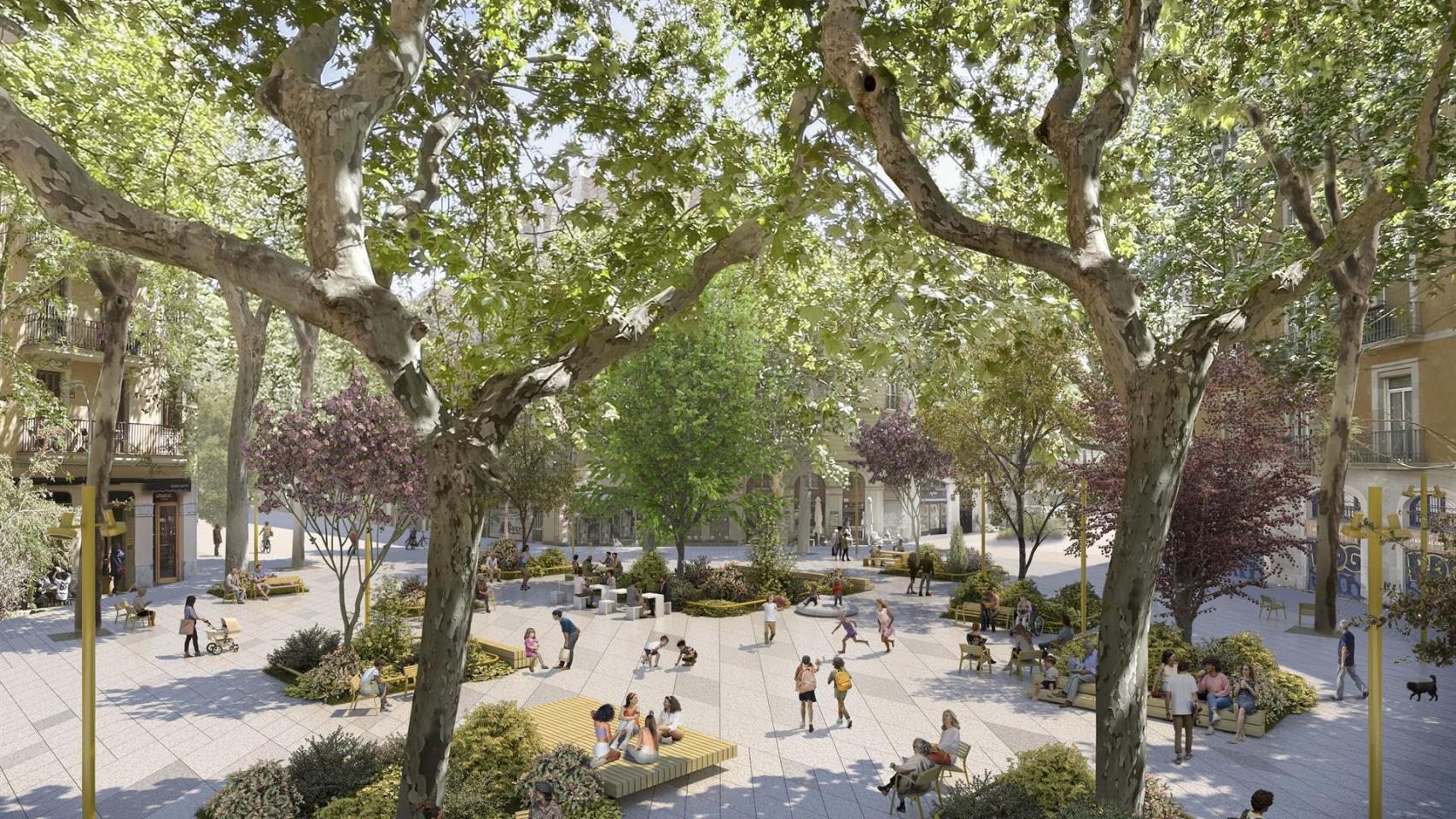 La superilla de Sant Antoni en un render