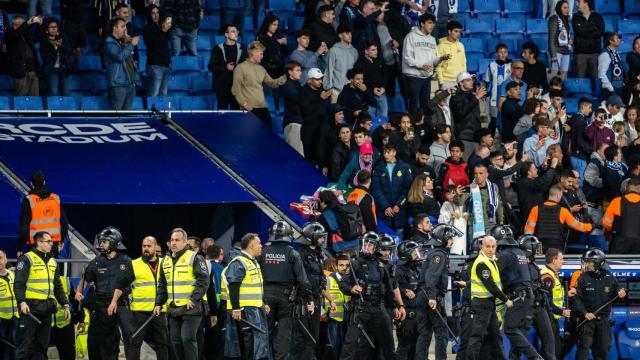 Despliegue especial de Mossos por el Espanyol-Barça de esta noche en Cornellà