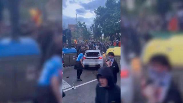 Imagen del atropello múltiple en el RCDE Estadium del Espanyol