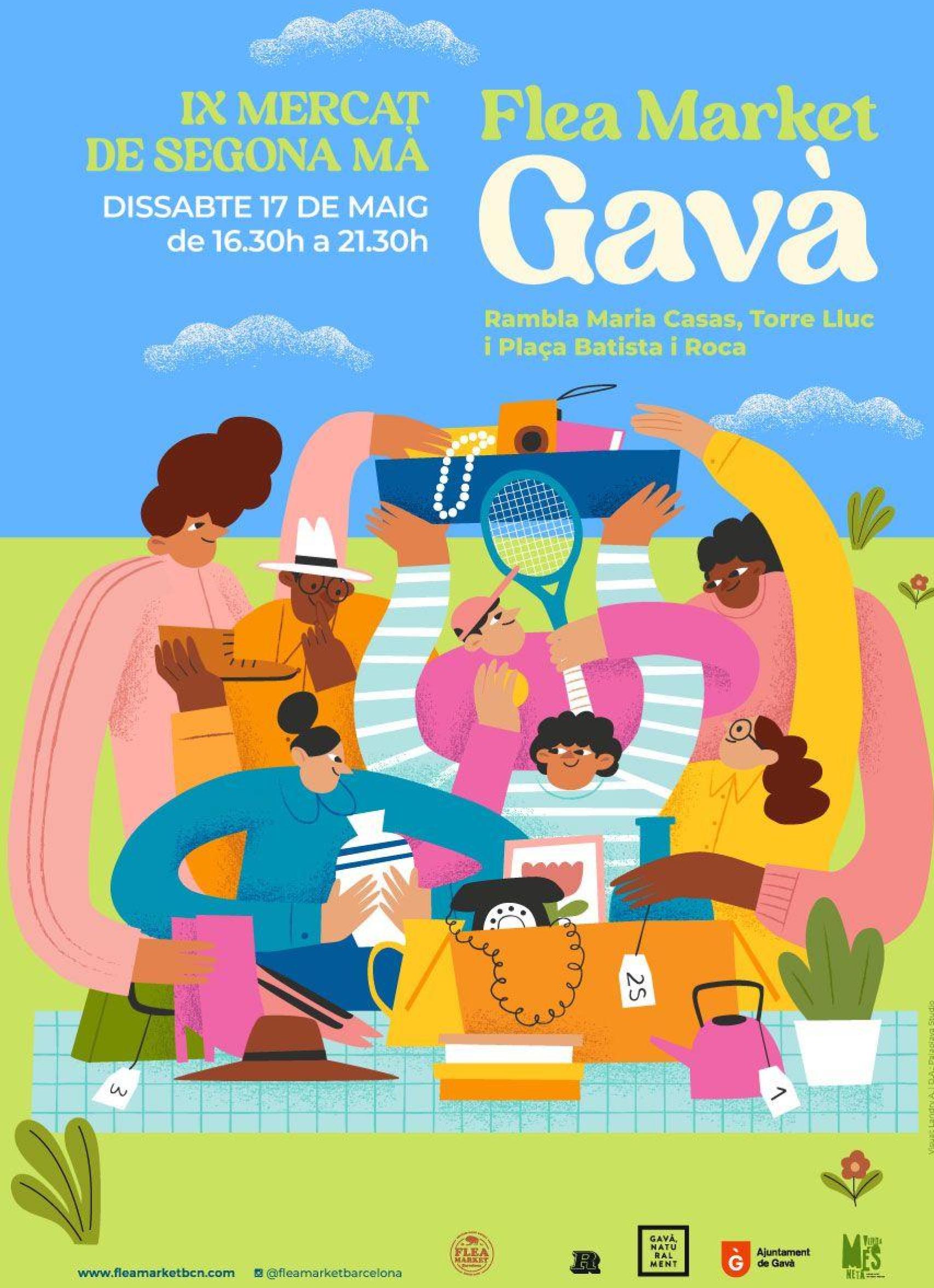 Cartel oficial del mercadillo de este fin de semana en Gavá