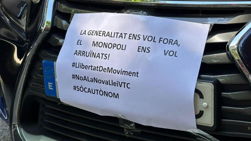 Protesta de VTC a Barcelona