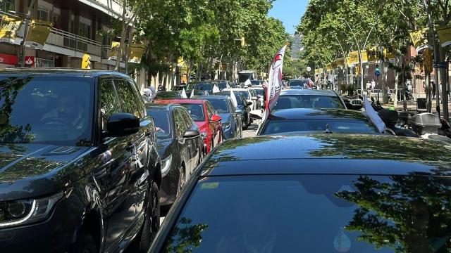Protesta de las VTC en Barcelona