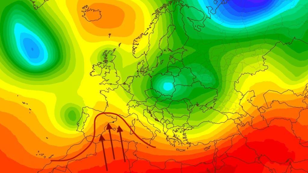 Mapa de geopotencial a 500 hPa