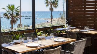 Vistas al mar desde la primera planta del restaurante Barraca