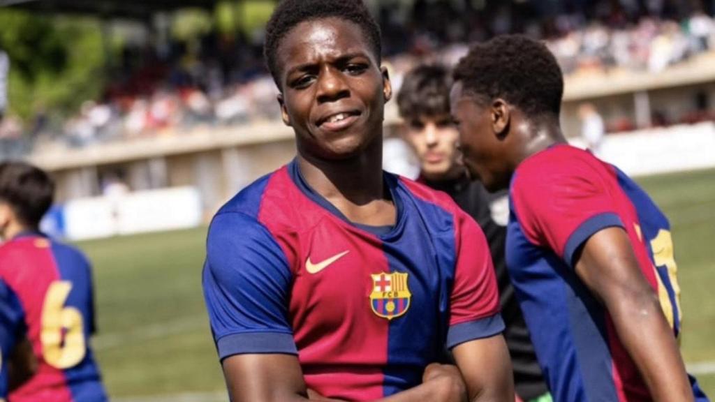 Divine Ikenna, jugador del Infantil A del Barça