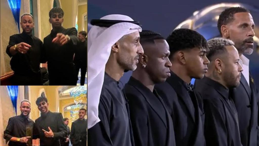 Neymar y Lamine Yamal juntos en la gala de los Globe Soccer Awards de Dubai