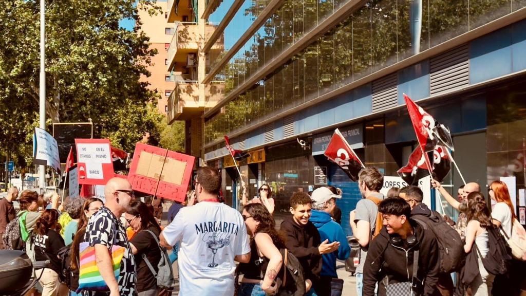 Manifestación de los trabajadores de la teleasistencia de ASISPA - SUARA