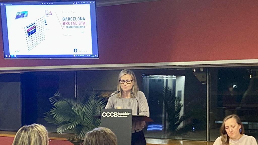 Laia Grau durante una de sus intervenciones como gerente de Urbanismo de Barcelona