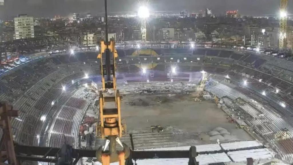 Pruebas de iluminación en el nuevo Camp Nou