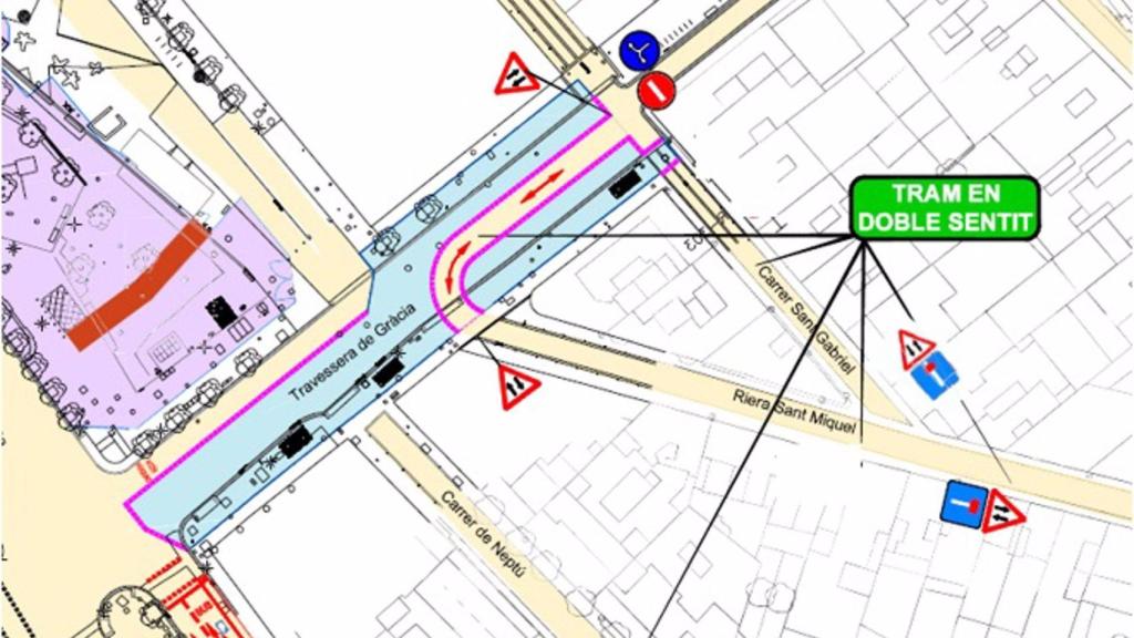 Cortes de tráfico por las obras de la L8