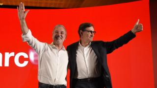 Collboni e Illa durante el acto de 2 años de mandato