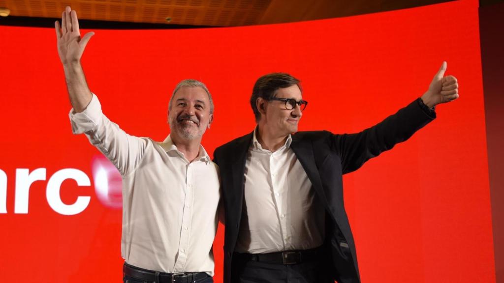 Collboni e Illa durante el acto de 2 años de mandato