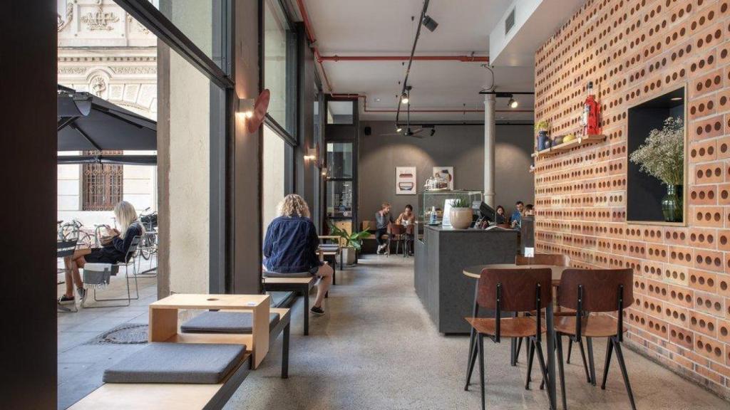 Un dels tres locals de la cafeteria Federal, el del Gòtic