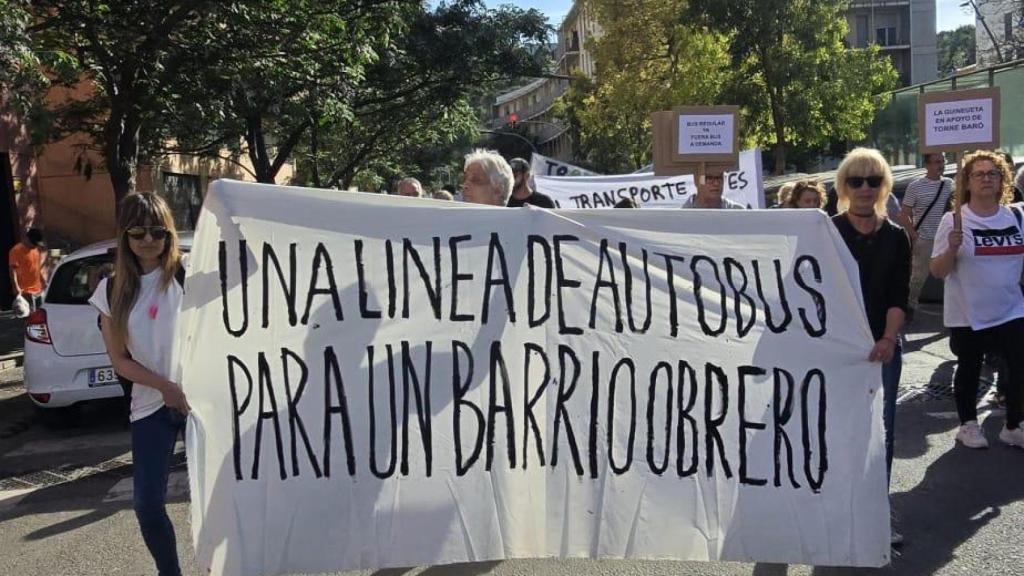 La manifestación del pasado miércoles en Torre Baró