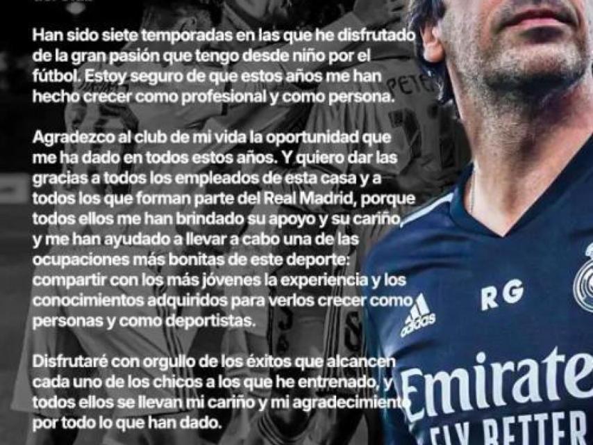 Comunicado de Raúl González