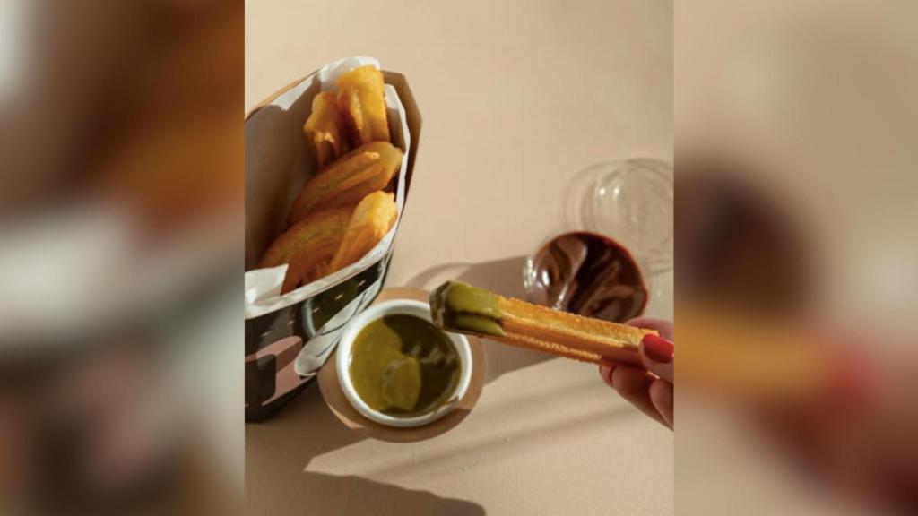 Churros de la churrería Moja, en Gràcia