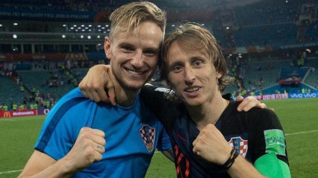 Ivan Rakitic y Luka Modric, amigos croatas
