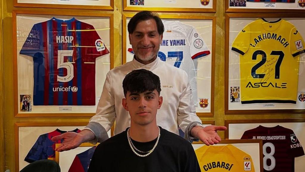 Marc Bernal con el chef del Gaudim, Semi