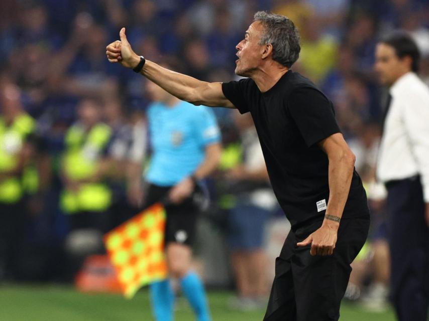 Luis Enrique, durante la final de la Champions