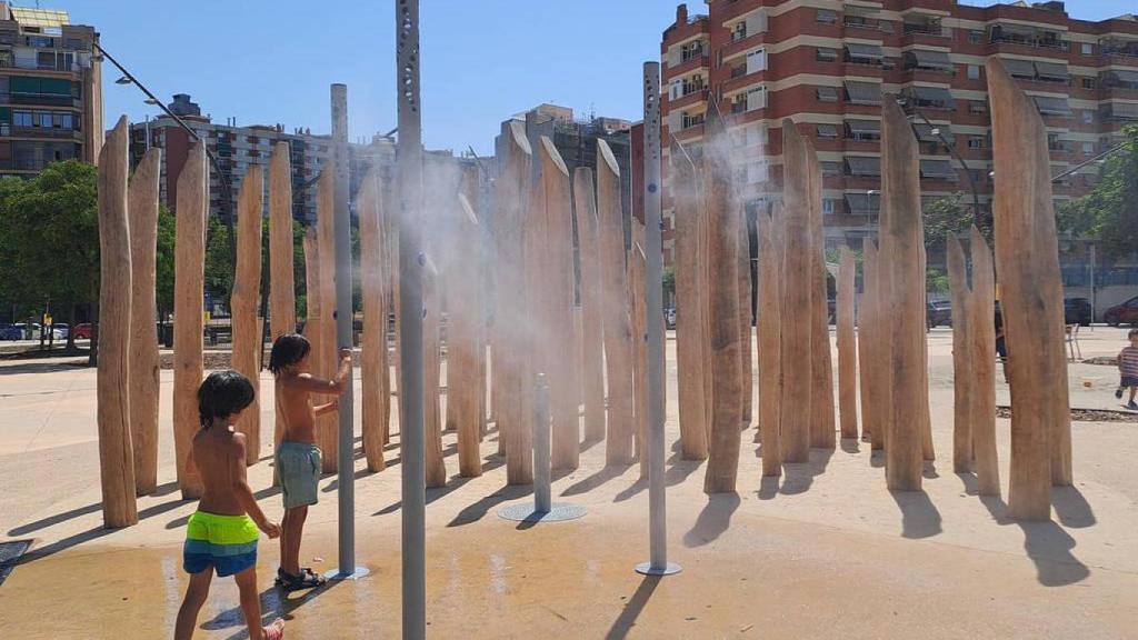 Una de les noves fonts per banyar-se aquest estiu a Barcelona