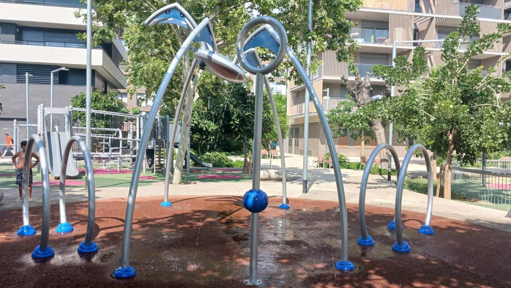 Una zona de juegos de agua en Barcelona