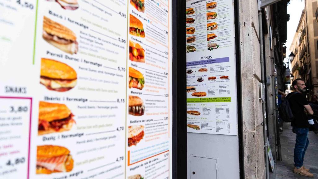 Carta del Conesa Entrepans al barri Gòtic de Barcelona