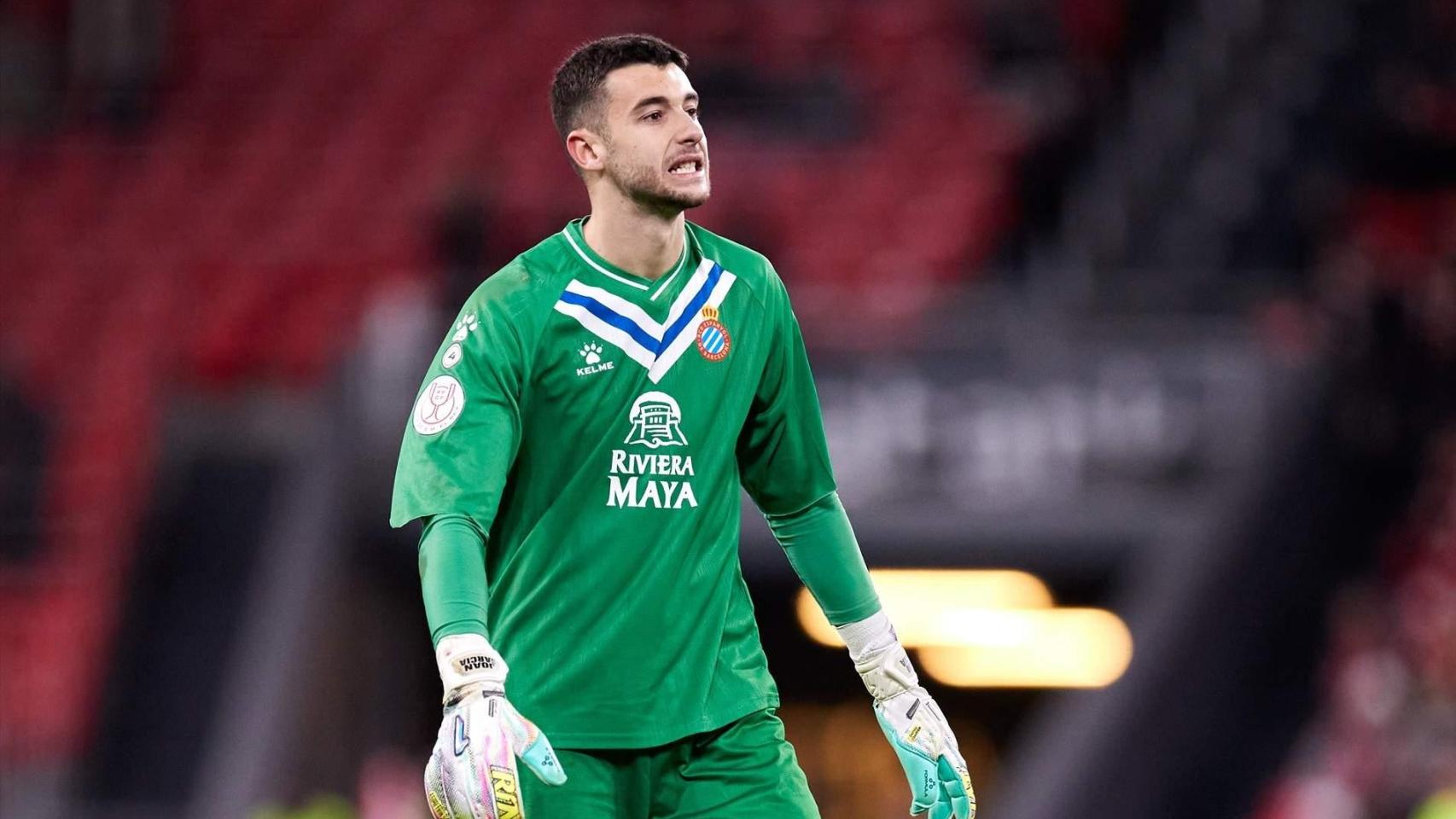 Joan García, en un partido con el RCD Espanyol