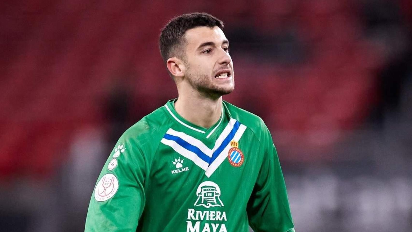 Joan García, en un partido con el RCD Espanyol