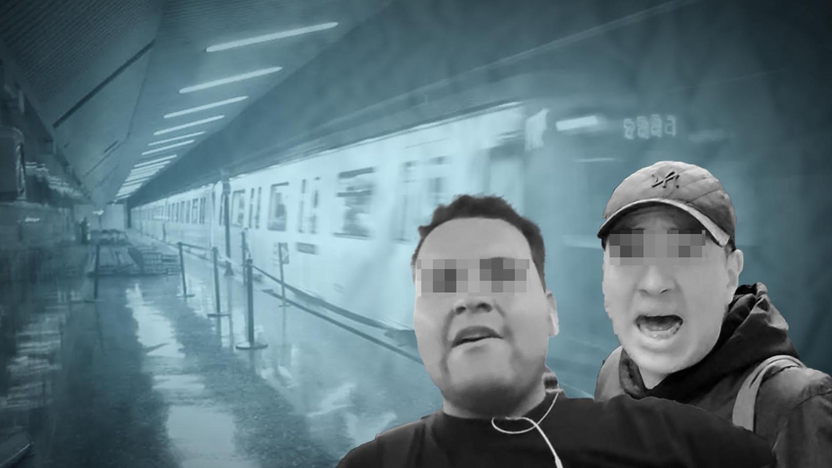 Fotomontaje de Pablo y Joao, dos carteristas chilenos del metro de Barcelona