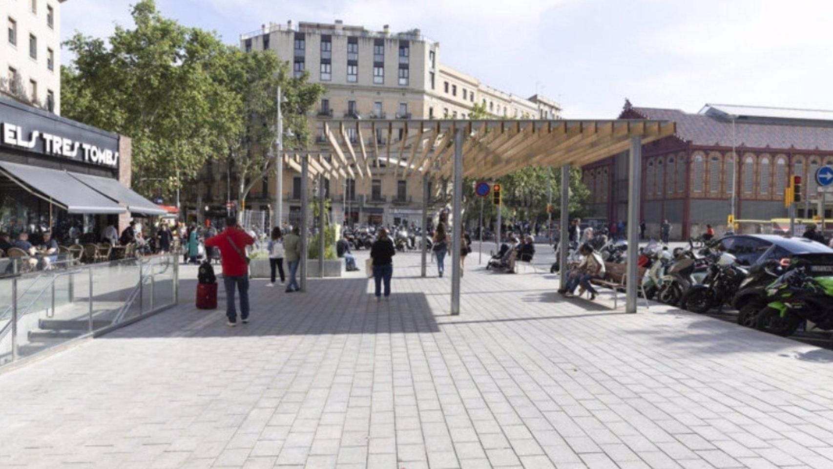 magen de un tramo reformado de la ronda de Sant Antoni de Barcelona
