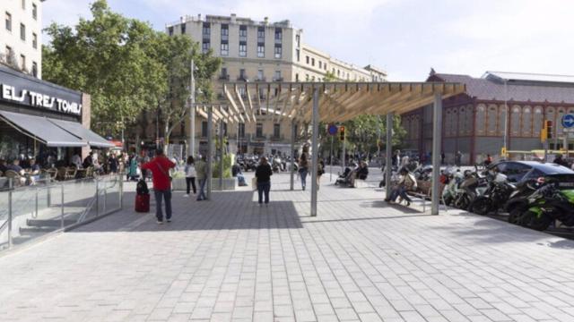 magen de un tramo reformado de la ronda de Sant Antoni de Barcelona