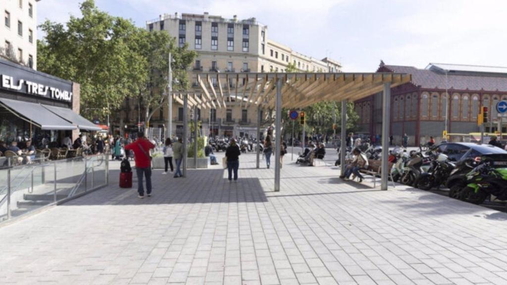magen de un tramo reformado de la ronda de Sant Antoni de Barcelona
