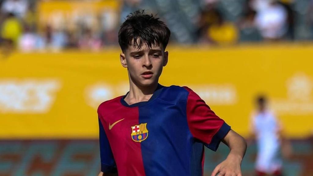 David Moreno, jugador del Infantil B del Barça