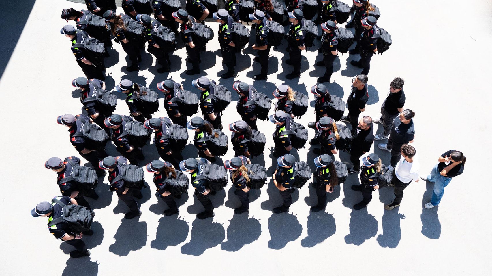 Agentes en formación en el Institut de Seguretat Pública de Catlunya (ISPC)