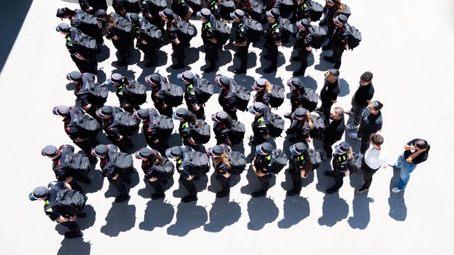 Agentes en formación en el Institut de Seguretat Pública de Catlunya (ISPC)