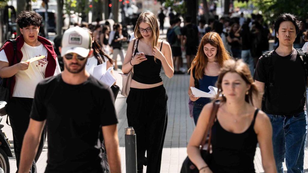 Imagen del primer día de Selectividad 2025 en Barcelona