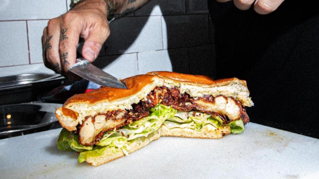 Una hamburguesa de Fry House en Barcelona