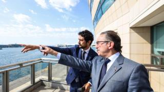 Damià Calvet, regidor de Junts en Barcelona, junto a Jaume Giró, 'exconseller' de Economía