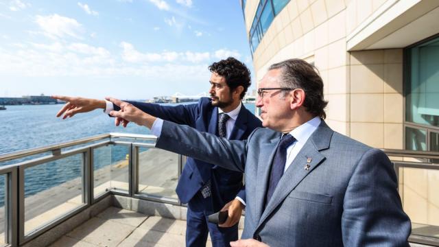 Damià Calvet, regidor de Junts en Barcelona, junto a Jaume Giró, 'exconseller' de Economía